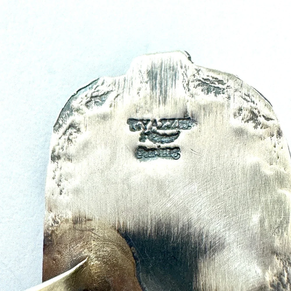 Navajo Cowboy Boot Ring Turquoise Sz 7 Sterling‎ Signed T Yazzie Native American